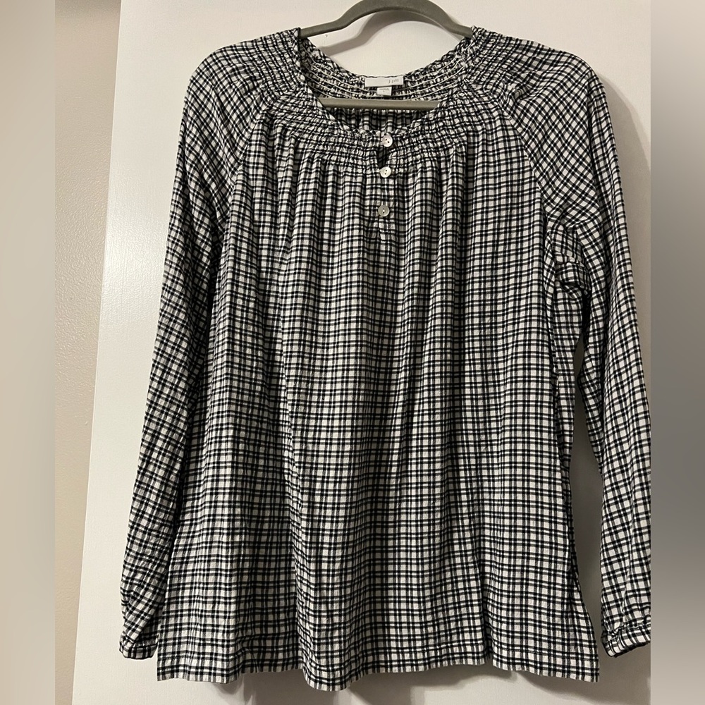 J. Jill black & white blouse